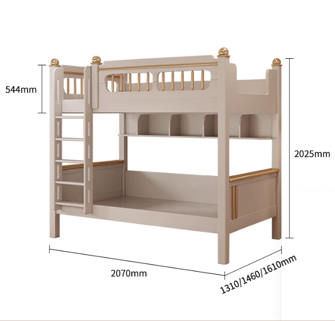 Bunk Bed With Stairs And Slide - เฟอร์นิเจอร์ห้องนอนเด็ก เตียงสองชั้นไม้จริงสำหรับเด็กผู้ชาย พร้อมสไลเดอร์และบันได เตียงสองชั้นทรงบ้านต้นไม้สุดหรูทันสมัยสำหรับเด็ก