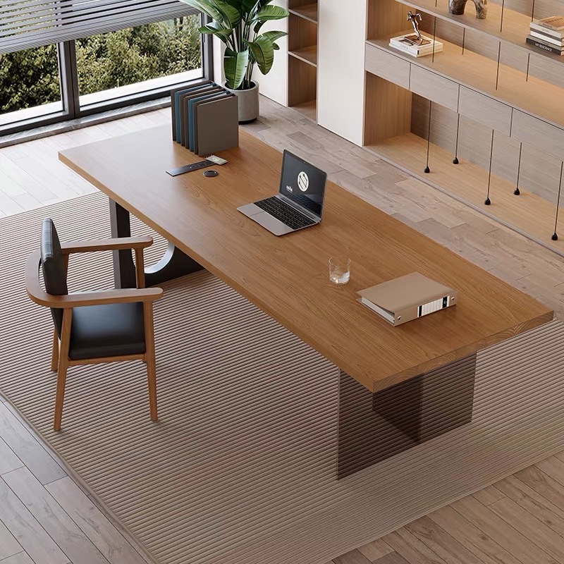 Office Furniture - โต๊ะทำงานไม้ลอยน้ำอะคริลิกสไตล์อิตาลี โต๊ะทำงานห้องนั่งเล่นเรียบง่ายทันสมัย เฟอร์นิเจอร์สำนักงานและบ้าน Tavolo Fluttuante FYFD