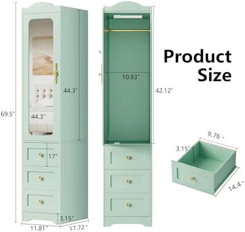 ตู้เสื้อผ้าอาร์โมร์, ตู้เสื้อผ - Full Length Mirror Jewelry Armoire บทวิจารณ์และราคา