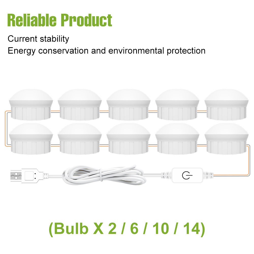LED กระจกแต่งหน้าหลอดไฟ 5V โคม - Dressing Table Vanity With Lighted Mirror บทวิจารณ์และราคา