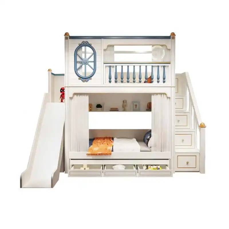 สำหรับเฟอร์นิเจอร์ห้องนอนเด็กส - Bunk Bed With Stairs And Slide บทวิจารณ์และราคา